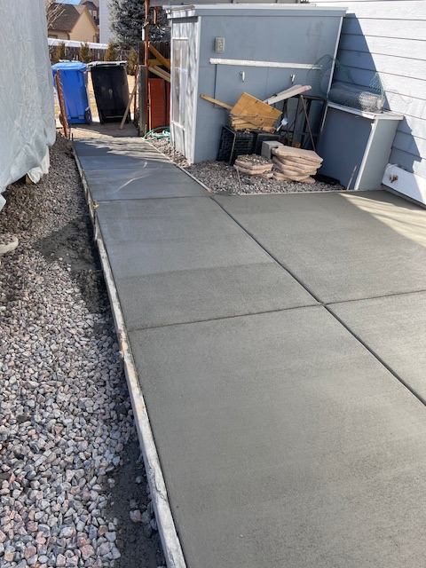 Concrete sidewalk