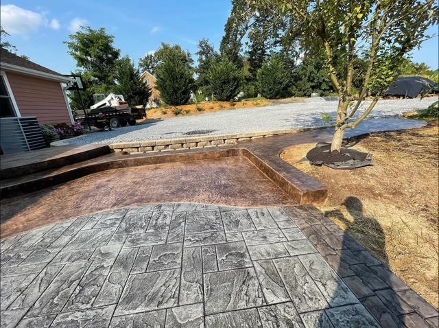 Stamped patio